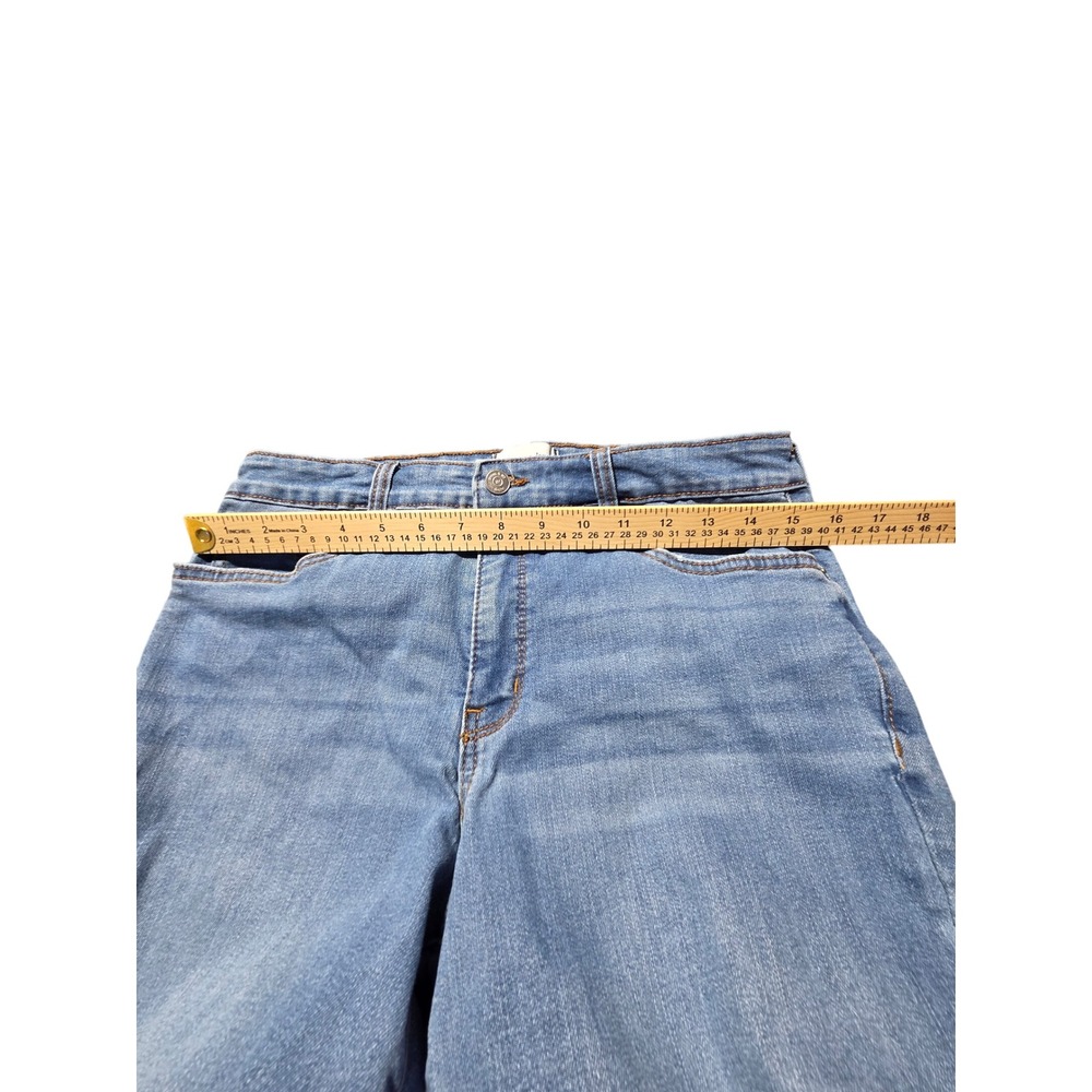 Crown & Ivy Womens Straight Leg Jeans Light Wash Blue Size 12 Stretch Denim - Picture 7 of 7